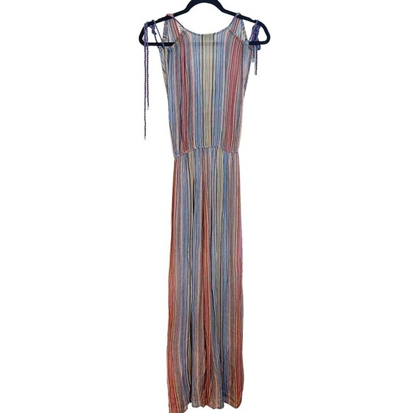 NEW Anthropologie Conditions Apply Stripe V-Neck Jumpsuit Pockets Size XS - Picture 2 of 11